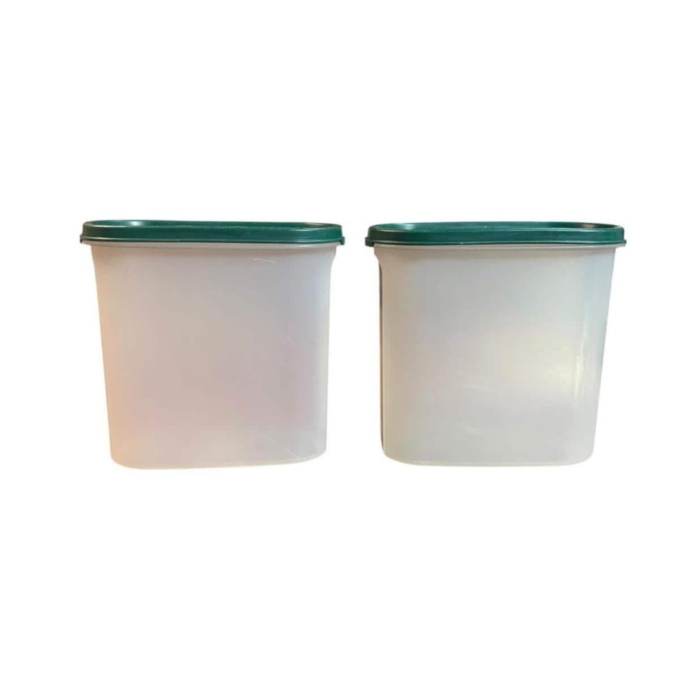 Tupperware‎ Modular Mates Oval Containers Green Lids vintage